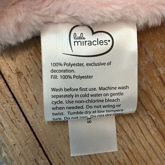 Little Miracles Lovey Security Blanket Unicorn Pink Stuffed Animal Toy - Picture 6 of 9